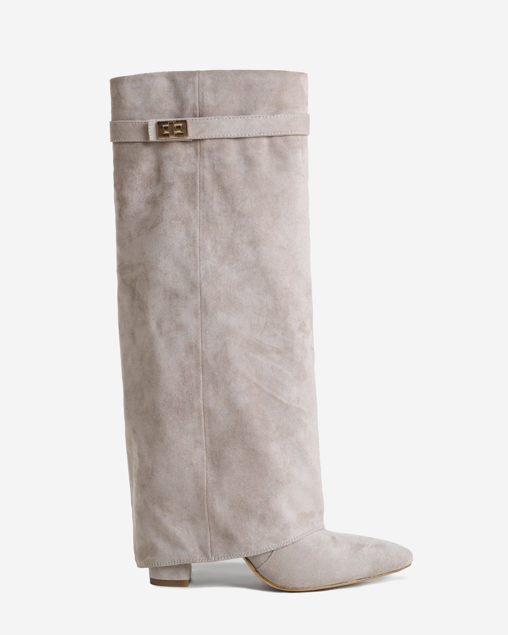 Stivali Lavista Taupe Camoscio Bella di Roma – vista frontale