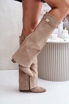 Stivali Lavista Beige Camoscio Bella di Roma – dettaglio