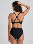 Bikini vita alta Nero – vista posteriore | Bella di Roma