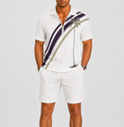 Set polo uomo con pantaloni coordinati – dettaglio del tessuto | Bella di Roma