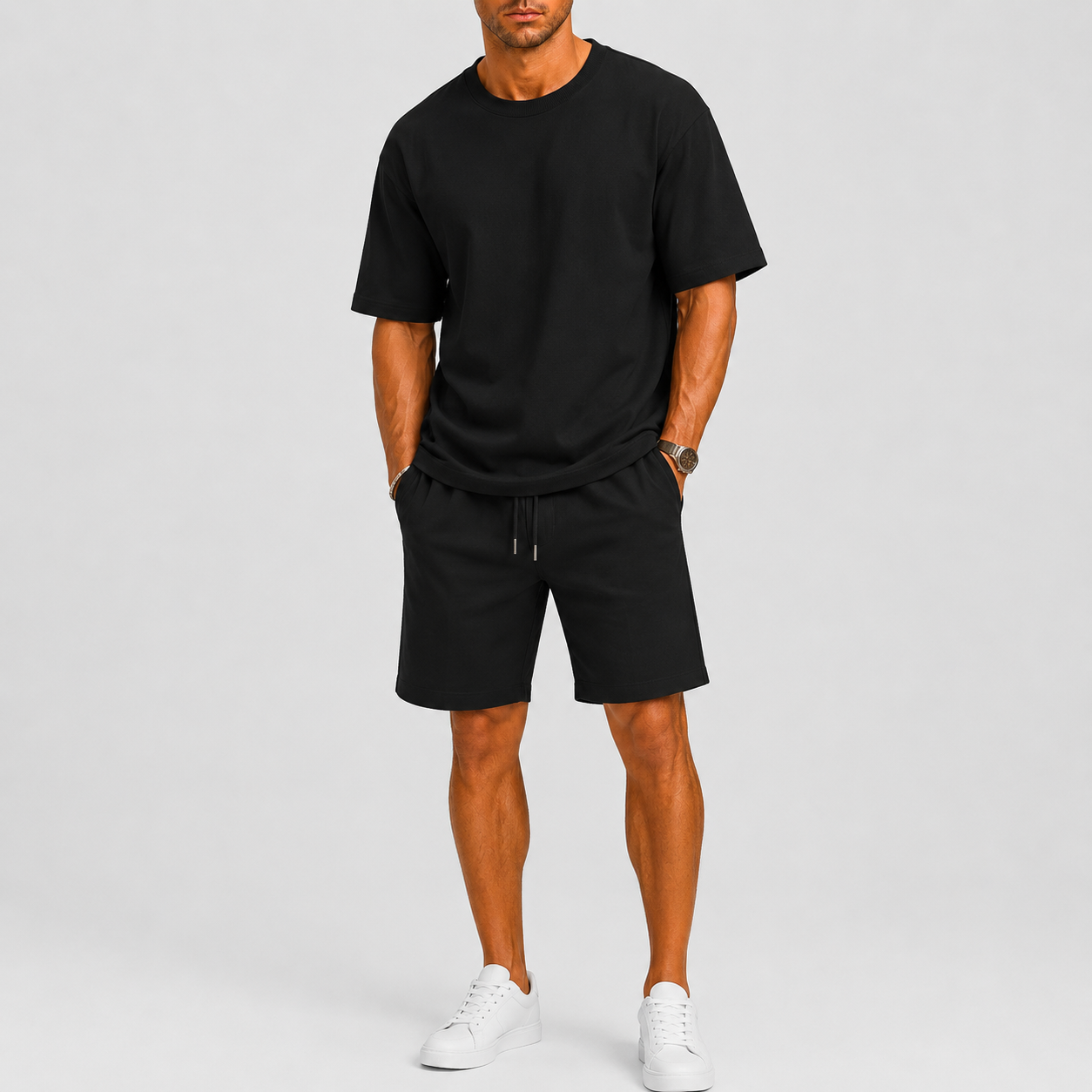 Set uomo oversize con pantaloni corti – look estivo | Bella di Roma