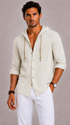 Camicia Uomo con Cappuccio e Coulisse | Bella di Roma