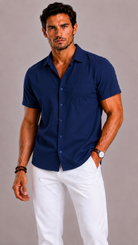 Camicia Estiva Uomo in Lino a Maniche Corte | Bella di Roma