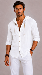 Camicia Uomo con Cappuccio e Coulisse | Bella di Roma