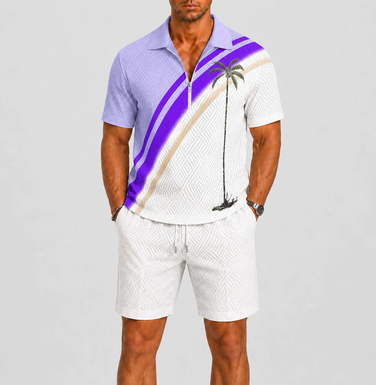 Set polo uomo con pantaloni coordinati – variante di colore | Bella di Roma