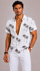 Camicia Uomo in Lino a Maniche Corte | Bella di Roma