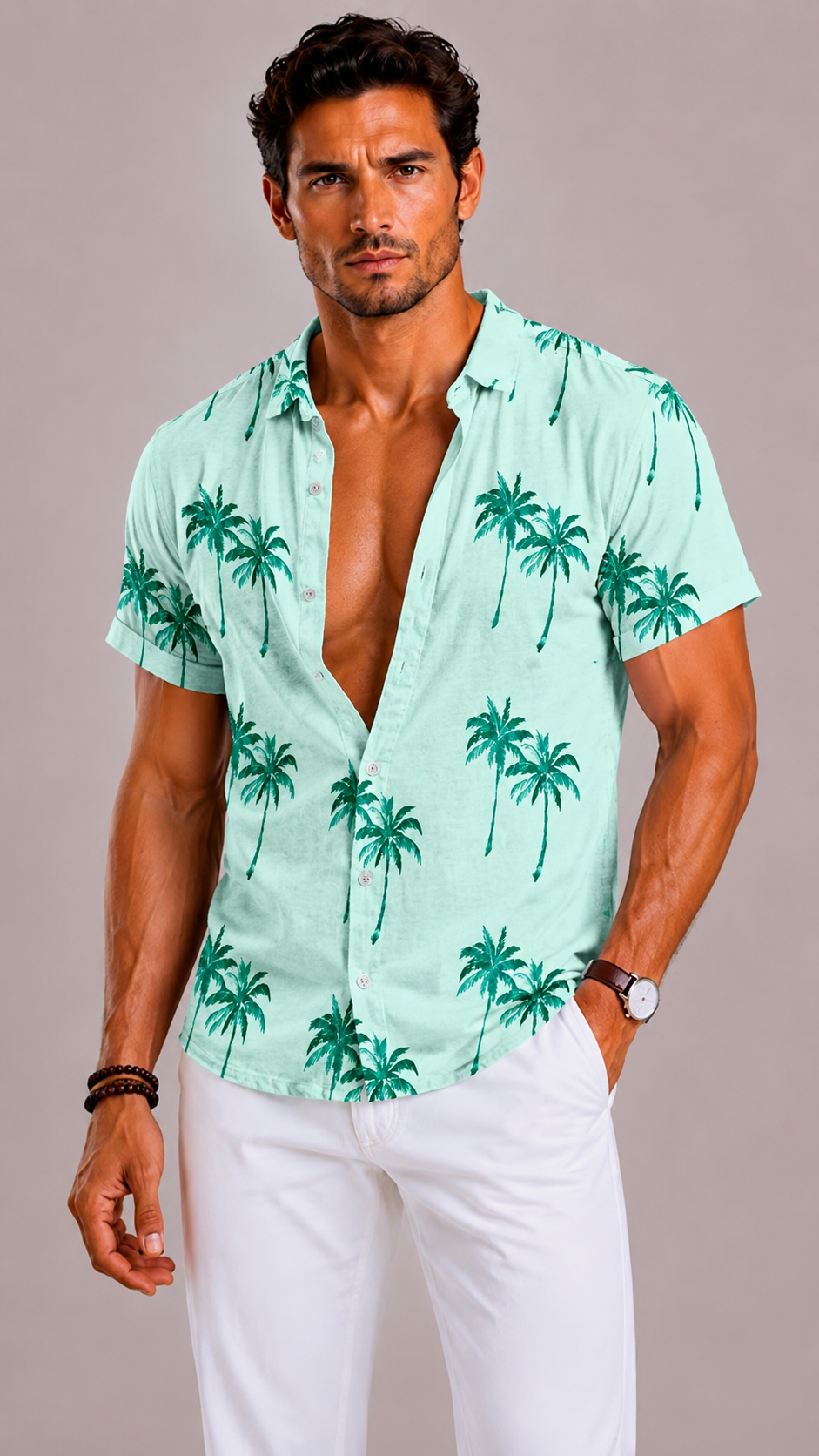 Camicia Uomo in Lino a Maniche Corte | Bella di Roma