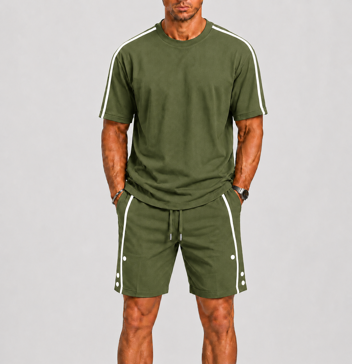 Completo estivo uomo con t-shirt oversize – look streetwear | Bella di Roma