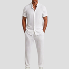 Set uomo con camicia a righe – vista frontale | Bella di Roma