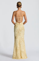 Abito maxi Mirelle limone Bella di Roma – silhouette estiva