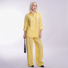 Completo Lino Camicia Oversize e Pantalone a Palazzo | Bella di Roma